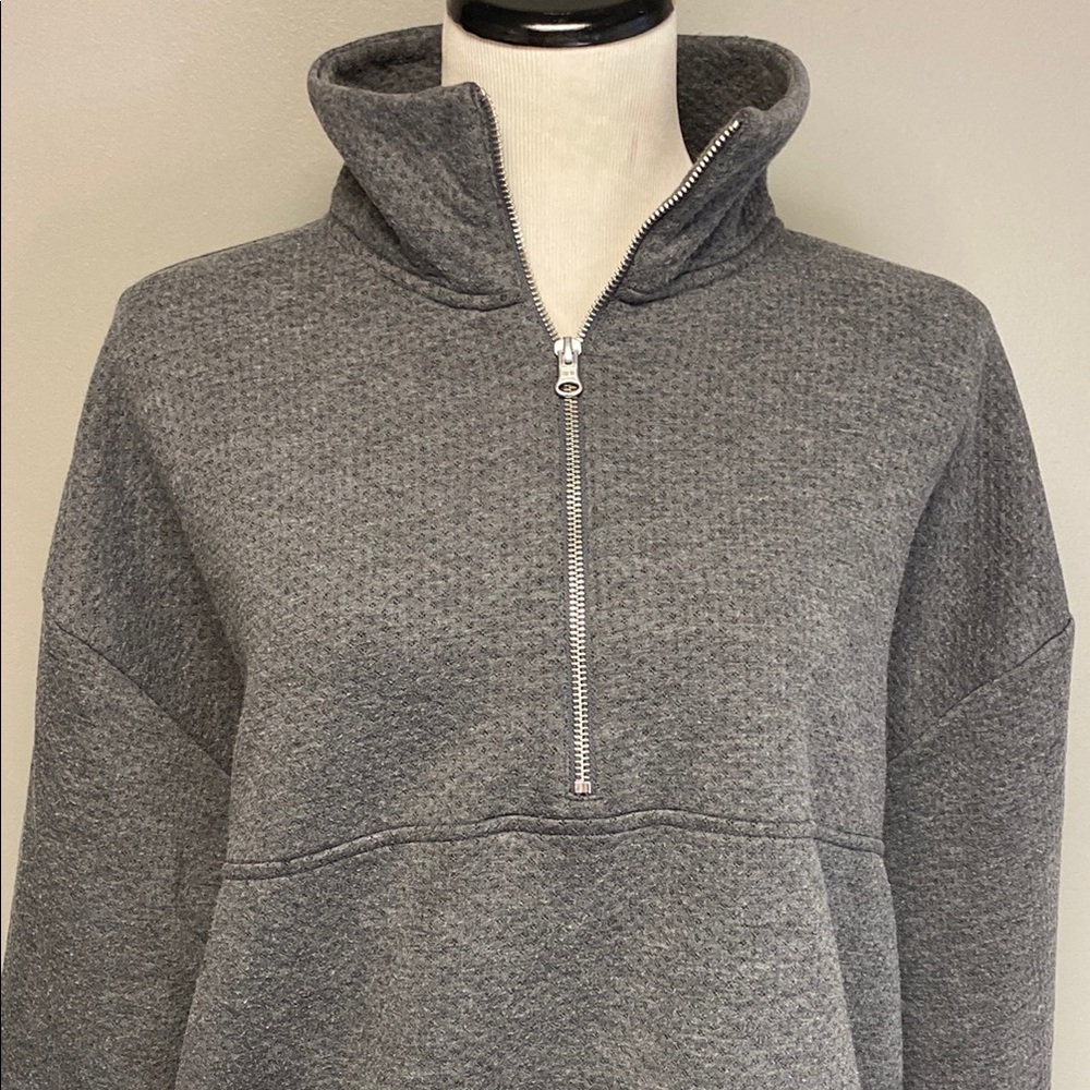 J. Crew Gray Half-Zip Sweatshirt - Picture 4 of 6